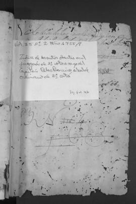 Índice de los Autos obrantes en el Juzgado de Segundo Voto, a cargo del Capitán Blas Bareiro, Alcalde Ordinario.