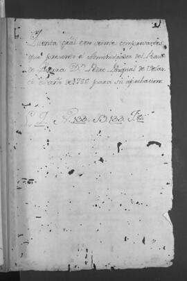 Rendición de cuentas del Administrador del Ramo de Guerra Pedro Pascual Velasco.