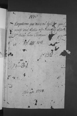 Expediente que trata del bullicio y desorden que suscitó en el pueblo de Trinidad, el Cura Pedro Juan Ferreira, sobre liberación de indios.